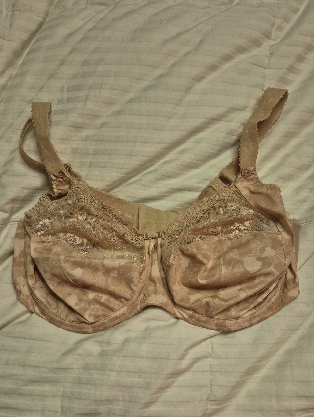Elomi Beige Lace Underwire Full-Coverage Bra